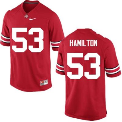 NCAA Ohio State Buckeyes Men's #53 Davon Hamilton Red Nike Football College Jersey PQI7845YR